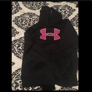 Pink and Black Under Armour Hoodie